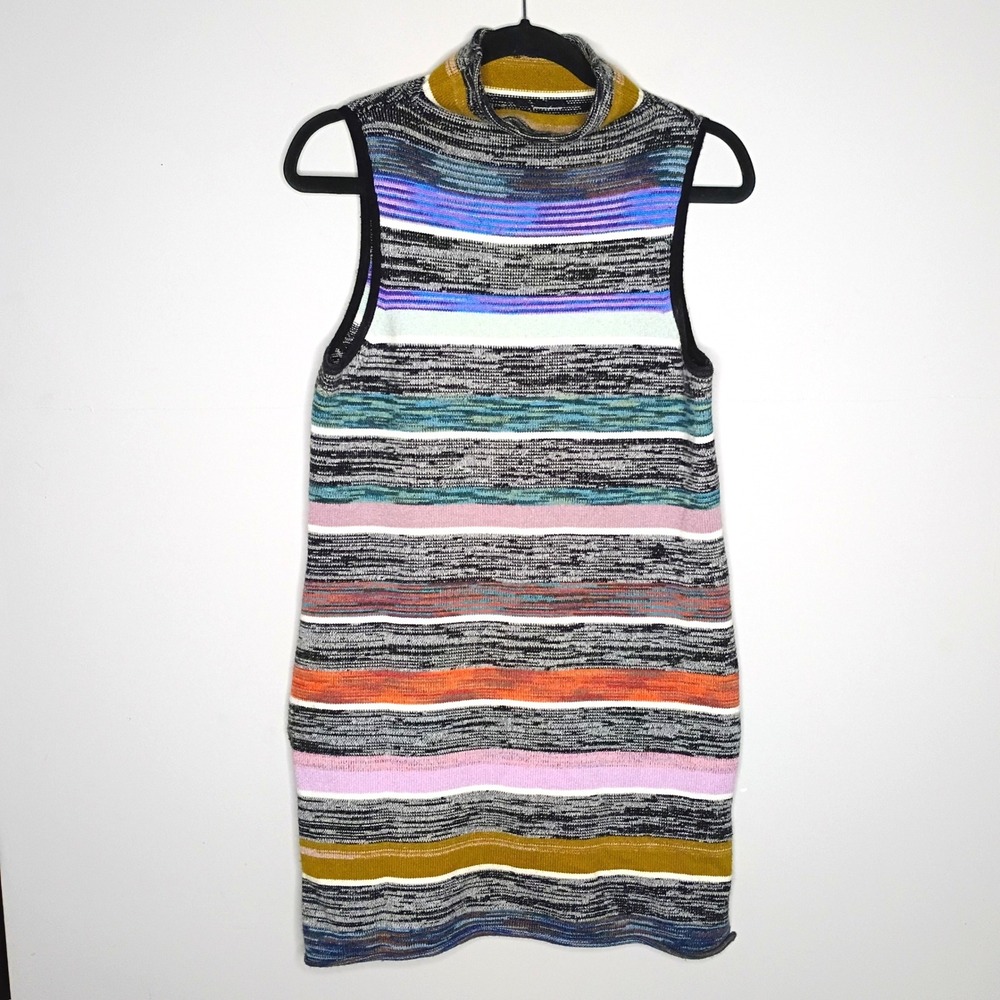 By Anthropologie Sleeveless Striped Knit Tunic Dress M